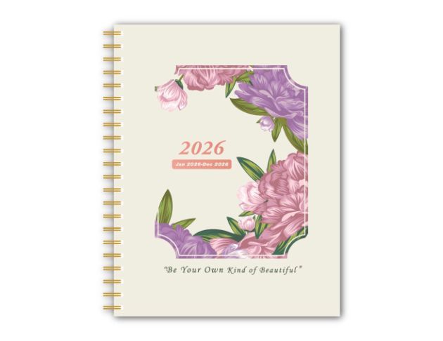 【預購】2026手帳/週/月計畫筆記日誌_Blossom Days_粉色花影(大) 1