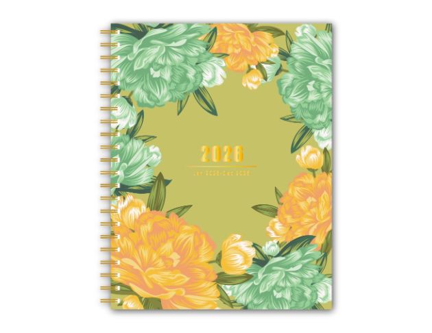 【預購】2026手帳/週/月計畫筆記日誌_Blossom Days_墨綠繁花(小) 1