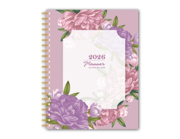 【預購】2026手帳/週/月計畫筆記日誌_Blossom Days_紫色花境(小) 1