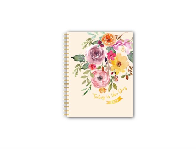 【預購】2026手帳/週/月計畫筆記日誌_Blossom Days_橘粉暖語(大)