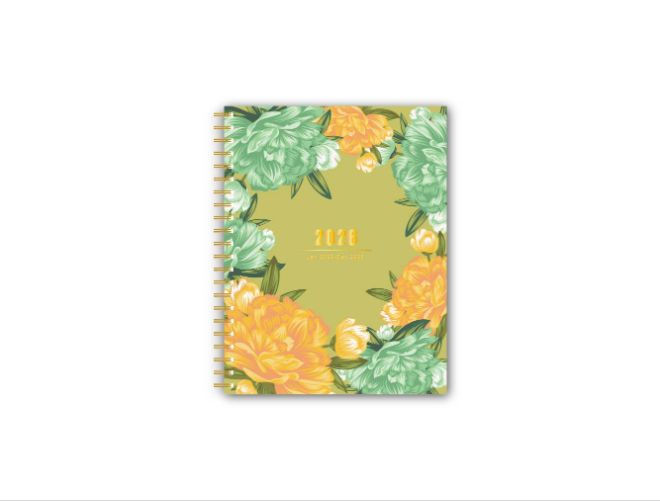 【預購】2026手帳/週/月計畫筆記日誌_Blossom Days_墨綠繁花(小)